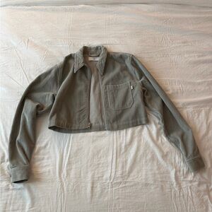 Aritzia TNA Cropped Corduroy Zip Jacket